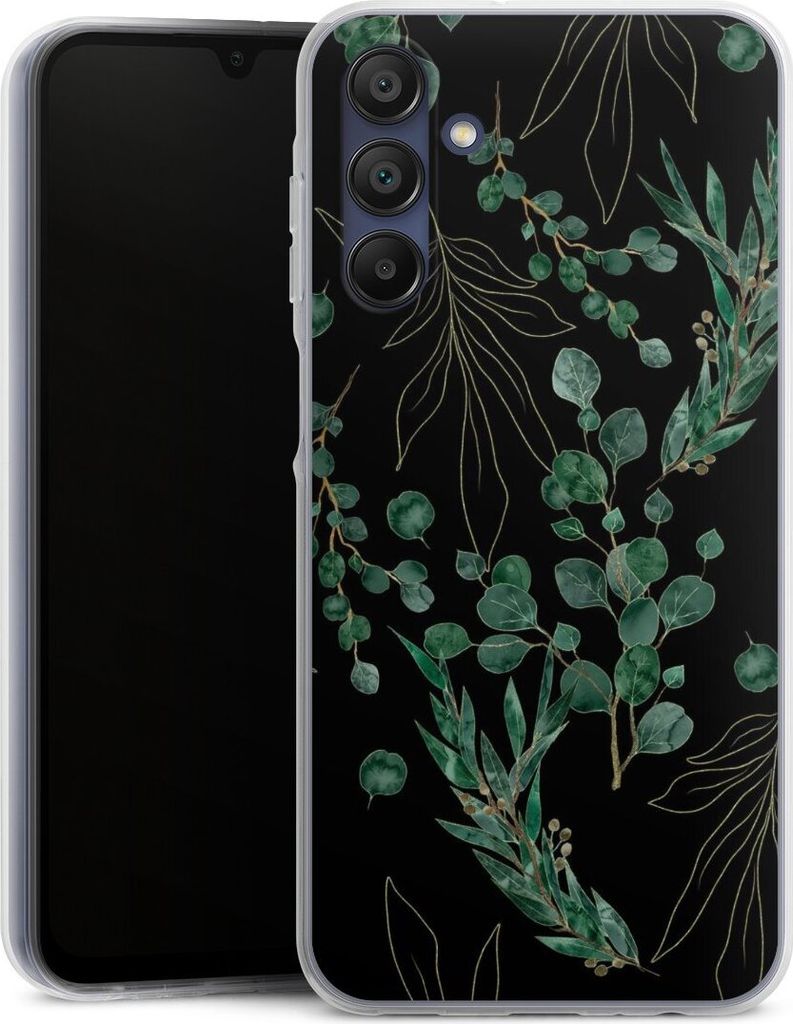 DeinDesign Handyhülle für Samsung Galaxy A15 5G Silikon Hülle Case Smartphone Schutzhülle Blätter Natur Eukalyptus