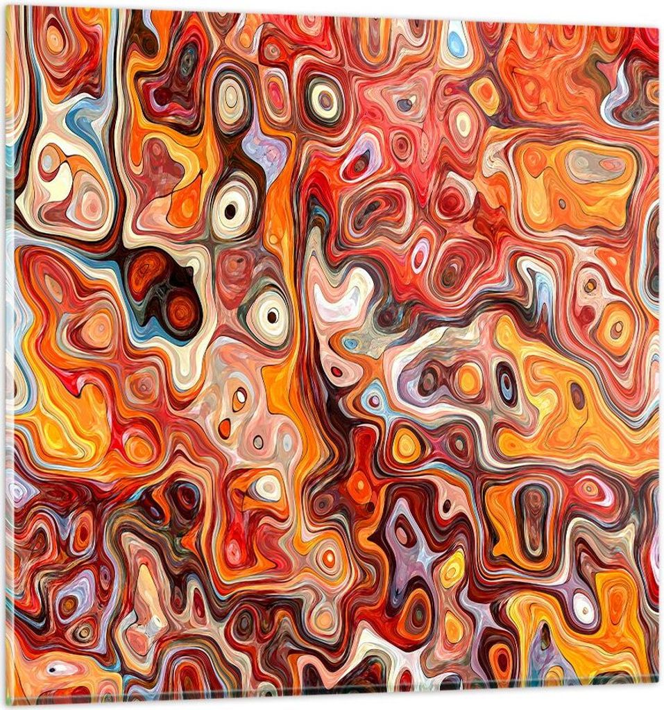 Bilder auf glas - Abstraktion modern - 30x30cm - Glasbilder - Wandbilder - Kunstdruck - zum Aufhängen bereit - Wanddekoration aus Glas - Glas Bild...
