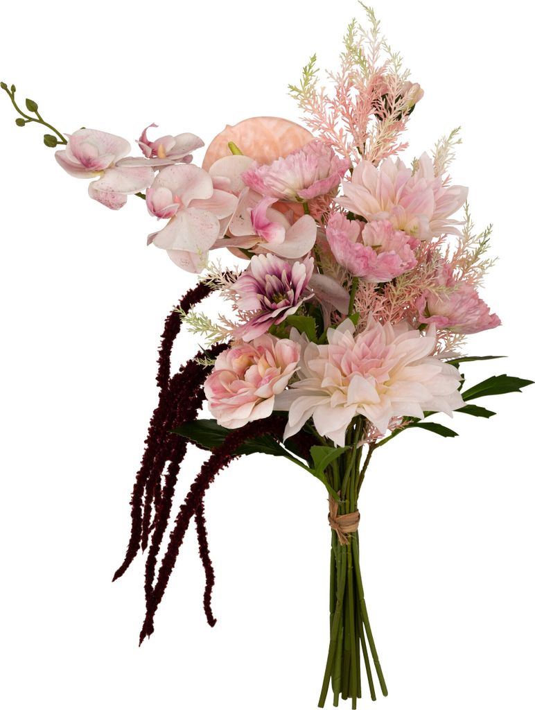 Kunstblumenstrauß "wild" rosa h60cm - Atmosphera créateur d'intérieur