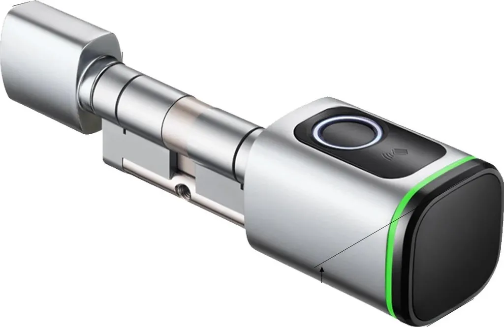 Cylindre intelligent à empreinte digitale - Serrure connectée Noire Bluetooth