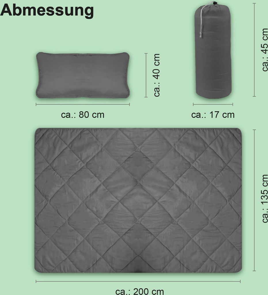 Sommer Reise Bettenset 2tlg (Stepddecke 135x200cm, Produktbild 2