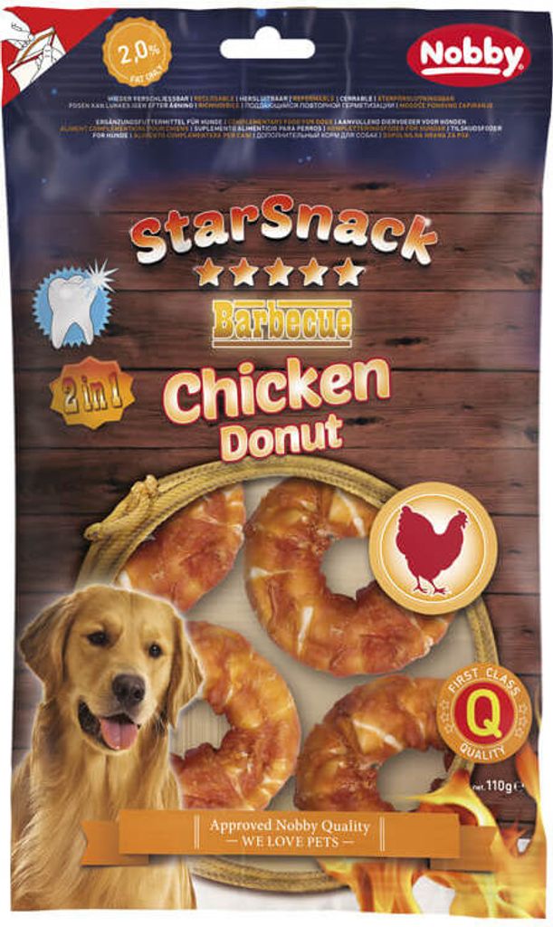 Nobby STARSNACK Barbecue Chicken Donut ca. 5,0 cm, 5 St., ca. 110 g