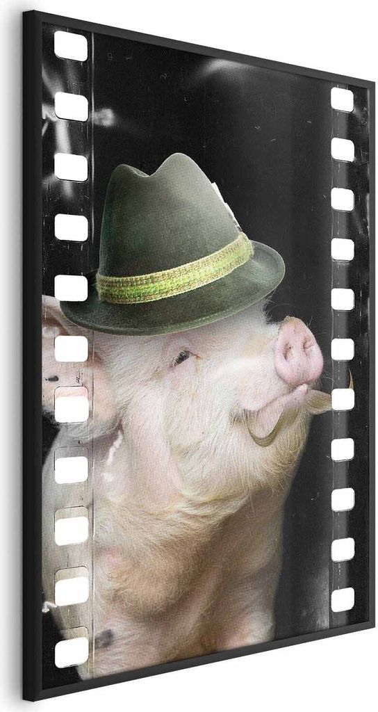 Posterpapier Poster - Pig with a Mustache 40x60 cm Für Kinder g-A-0163-ao-a