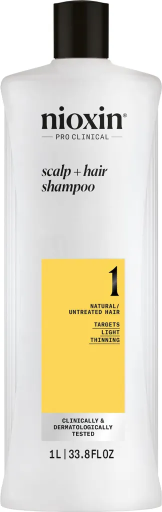 Nioxin Sistema 1 Shampoo 1000ml - Detergente Volumizzante Capelli Naturali