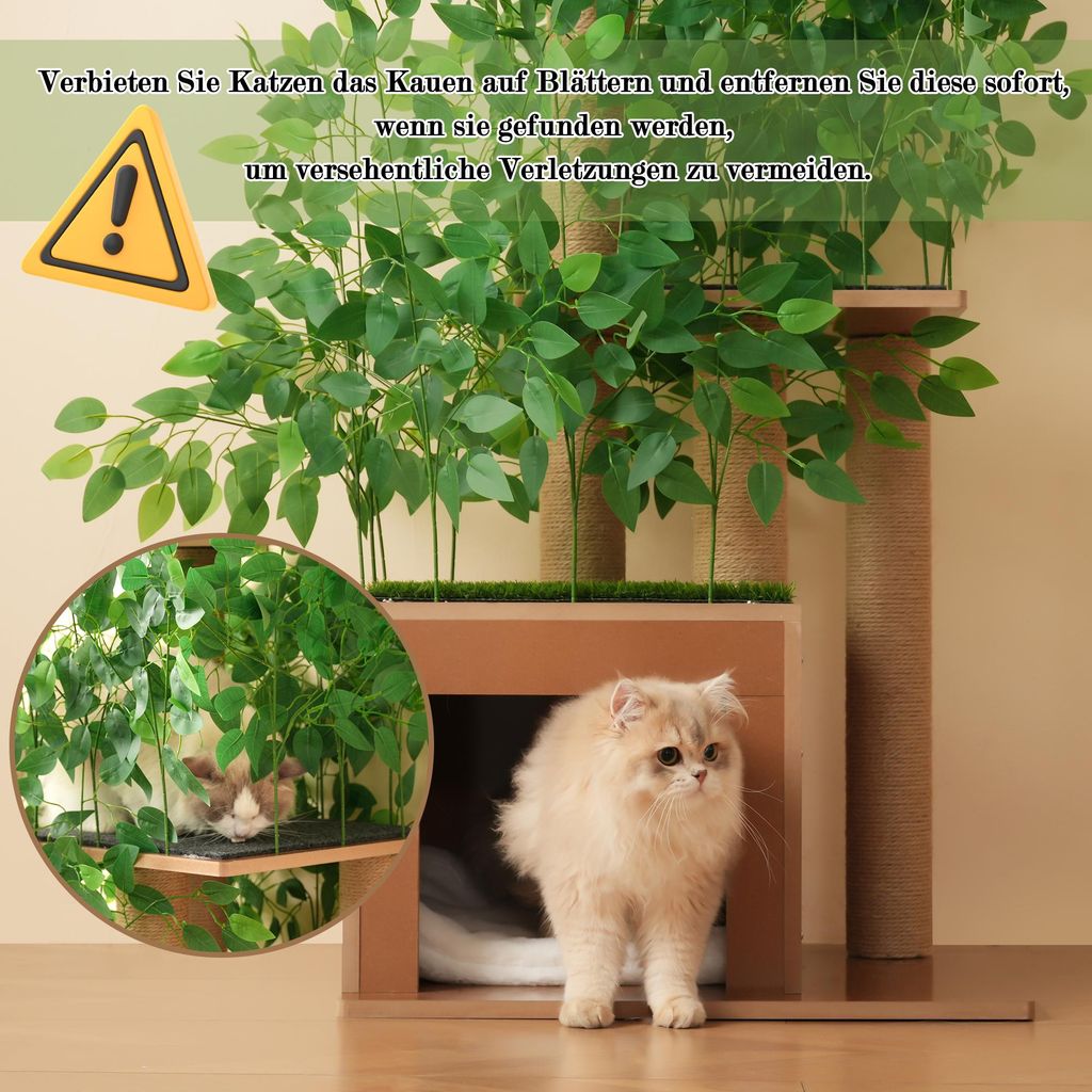 Flieks Baumfrmiger Kratzbaum Kletterbaum mit 4 Plattformen