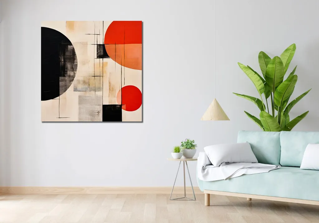 Quadro 100x100 cm Simmetria astratta - 2