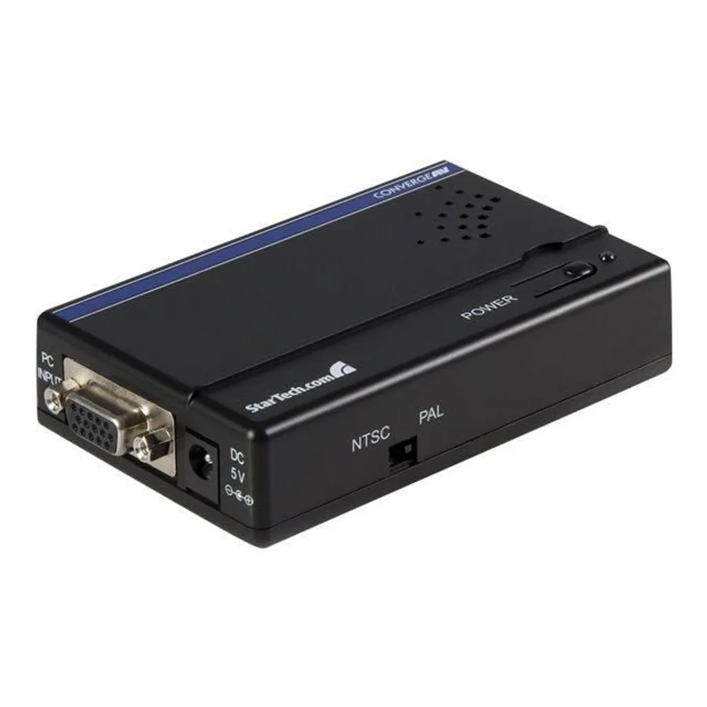 Adaptateur VGA vers S-Vidéo et RCA Composite - Boîtier de Conversion PC - 4