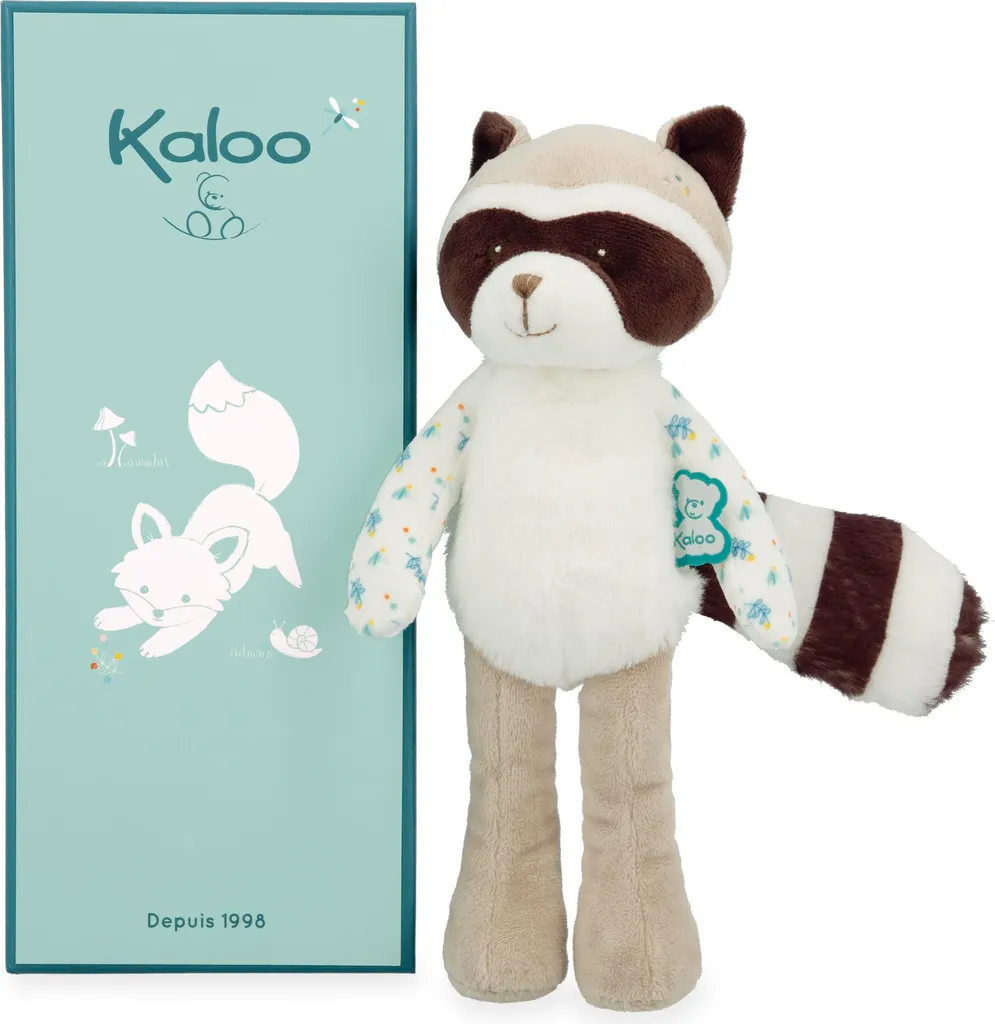 Jouet en Peluche Raton Laveur Gaston Kaloo Fripons - Doudou Premier Âge
