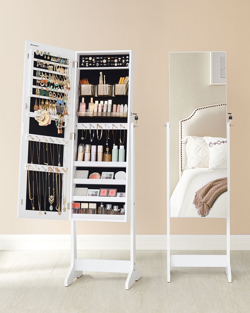 SONGMICS Schmuckschrank Spiegelschrank stehend 2 Produktbild 