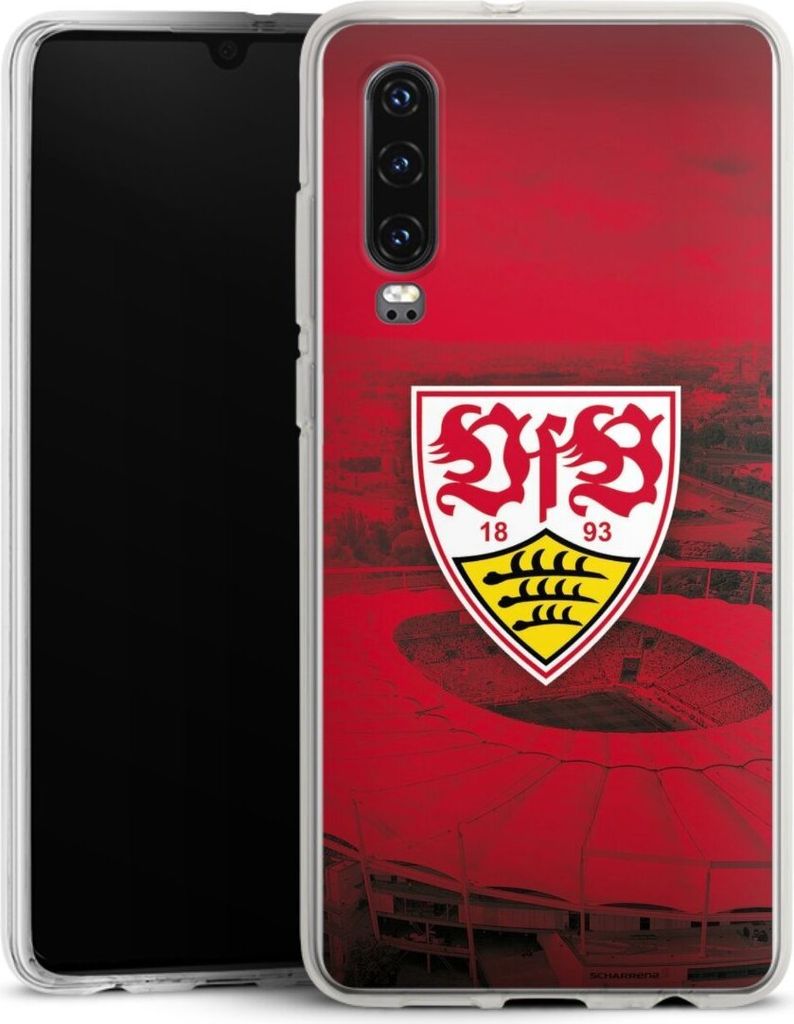 DeinDesign Handyhülle für Huawei P30 Silikon Hülle Case Smartphone Schutzhülle Offizielles Lizenzprodukt Stadion VfB Stuttgart