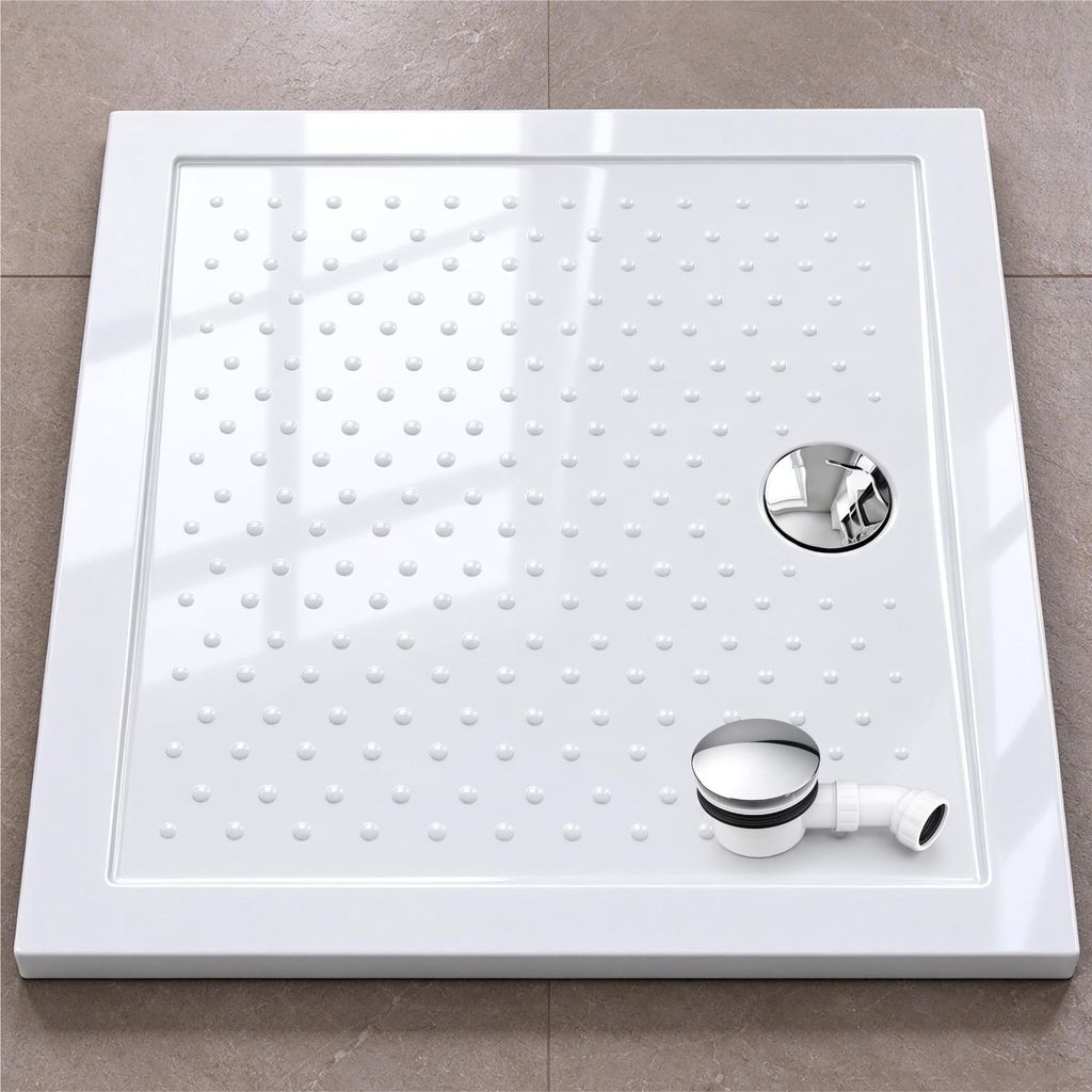 doporro Duschtasse Duschwanne Anti-Rutsch 75x80x4 flach Produktbild 