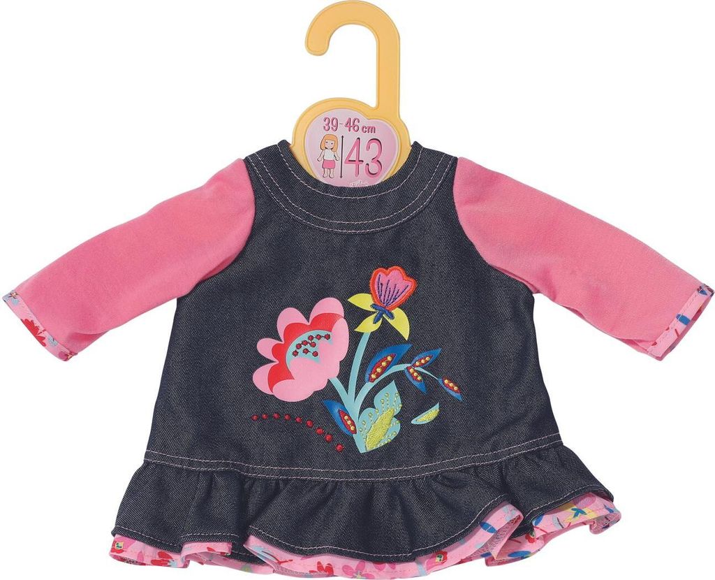 Dolly Moda robe en jean 39-43cm m rose chemise à manches Image du produit 