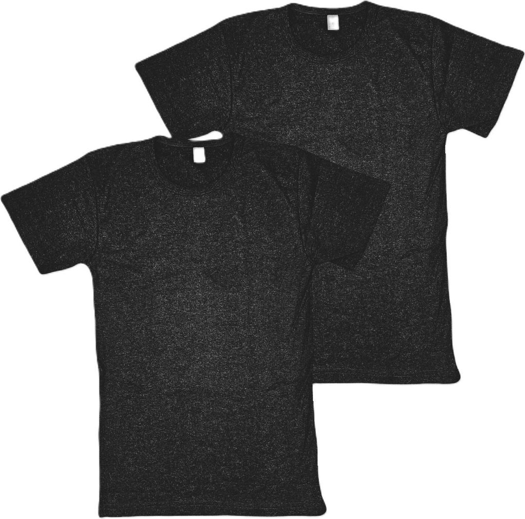 TOKER COLLECTION Thermounterhemd Herren Thermounterhemd Kurzarm Arm, 2er-Pack (Packung, 2er-Pack) doppelripp Optik, Farbe Anthrazit, Größe 8