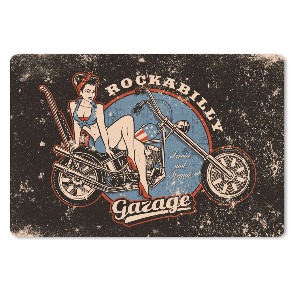 MuchoWow® Schreibtischunterlage Mancave - Motor - Frauen - Produktbild 