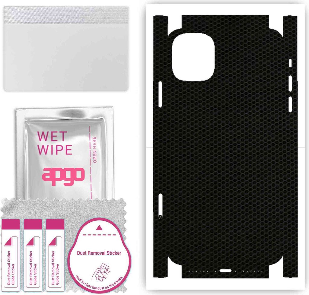 apgo Rückseite + Seiten Schutzfolie, Skin, kompatibel mit Apple iPhone 11, Hinten Displayschutzfolie aus Vinylfolie, kratzfest, einfache Montage -...