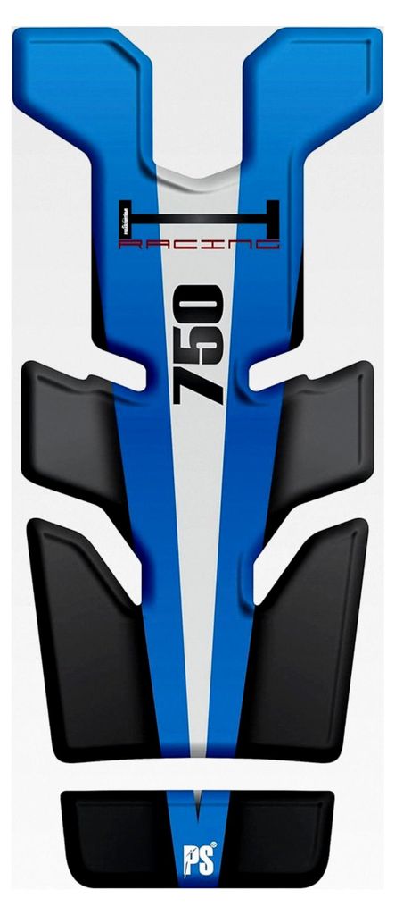 3D-Effekt Aufkleber, Tankschutz aus Harz, kompatibel mit Honda NC 750 X, NC750 X, NC750X, Blau Schwarz