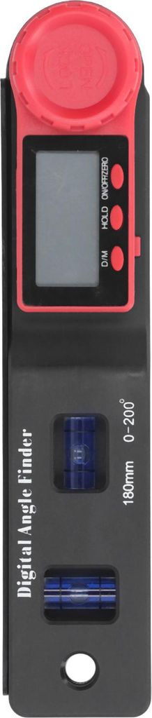 2-in-1 Mini-Digitalwinkelmesser mit Winkelmesser, blauen Blasen, LCD-Digitalanzeige und Nonius für die Holzbearbeitung