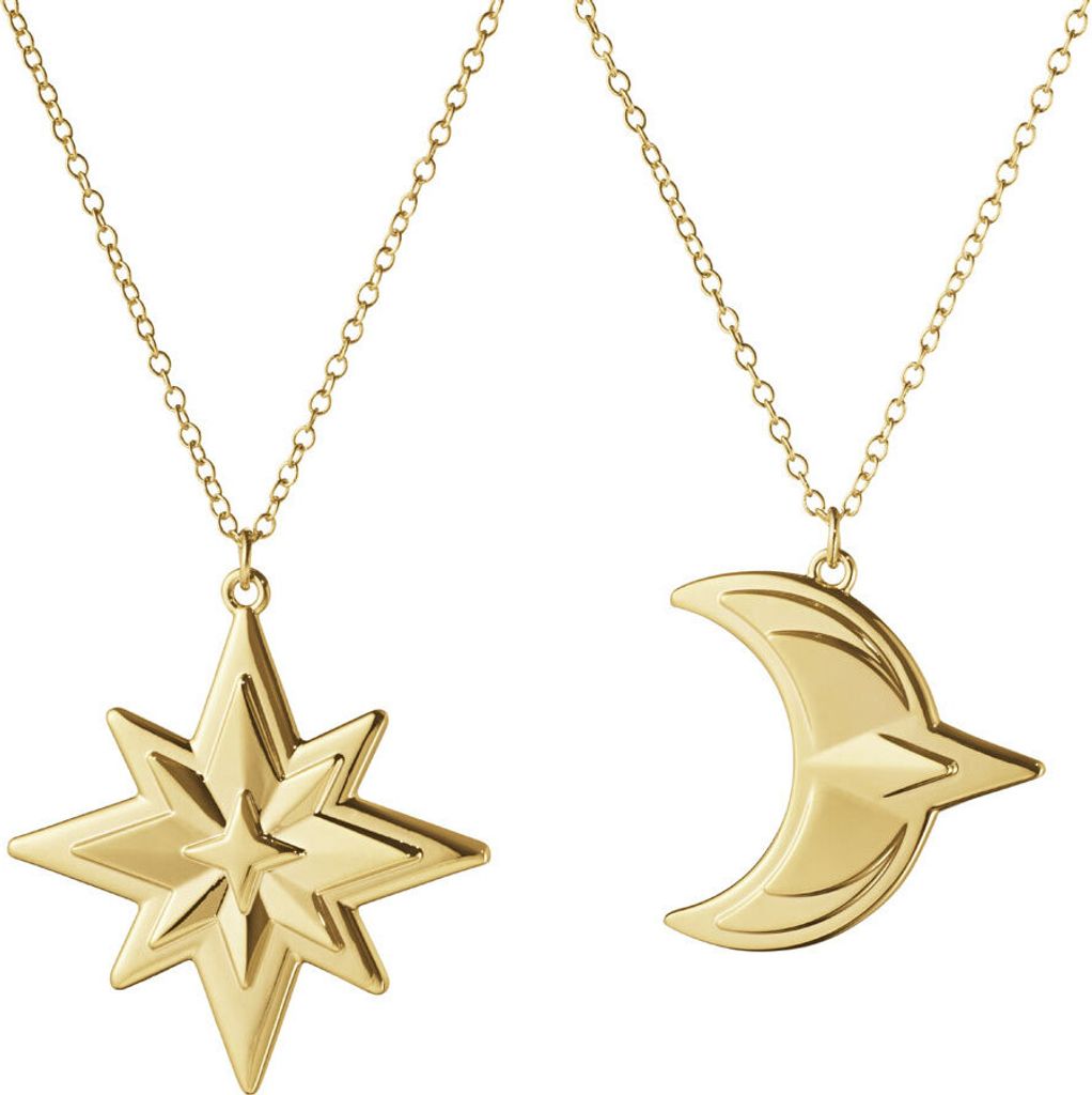 Georg Jensen CC 2024 ORNAMENT SET STAR & MOON 18 KT GOLD PLATED 10020397