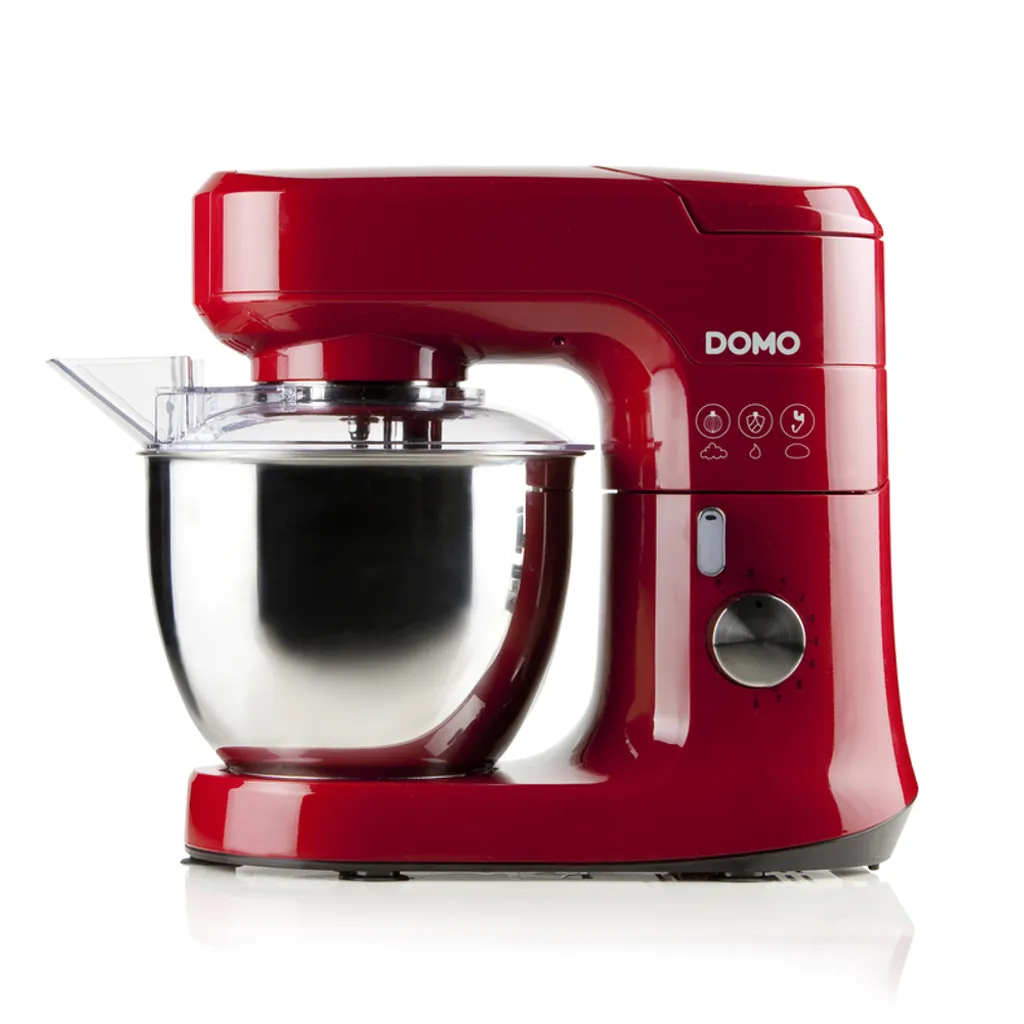 Robot sur socle Domo rouge 4,5L idéal pour réussir toutes vos pâtisseries