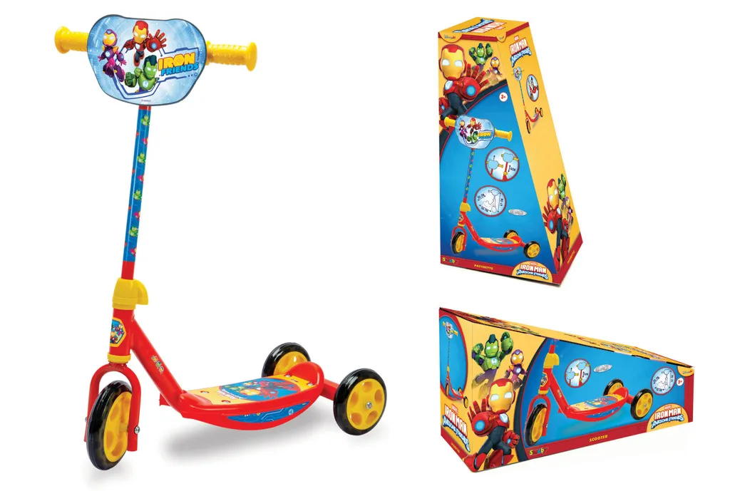 Trottinette stable Smoby Iron Man : apprenez l'équilibre sans chuter 3 ans