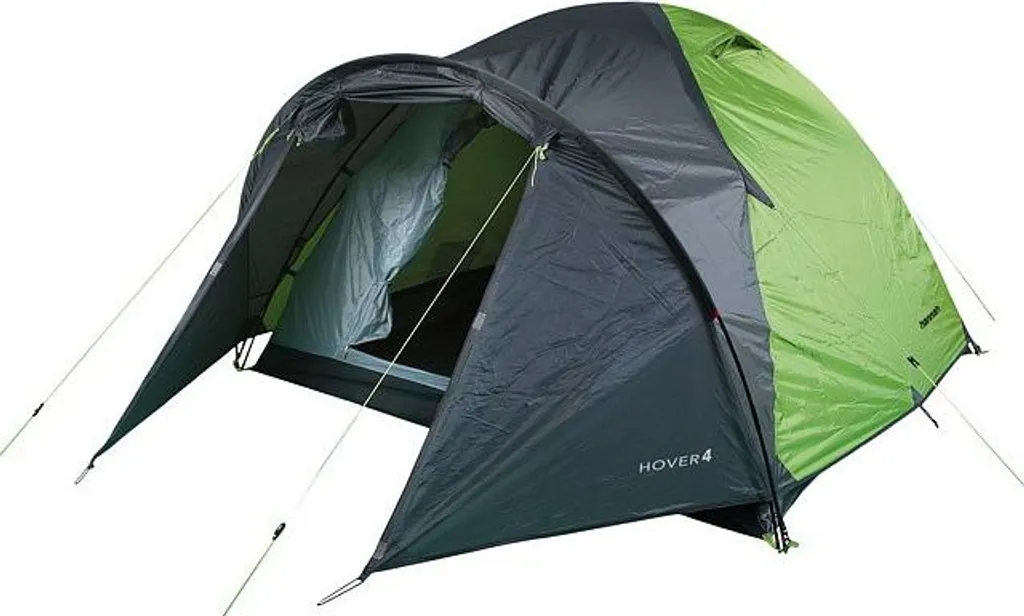 Tente de randonnée Hannah Hover 4 vert printemps et gris nuageux
