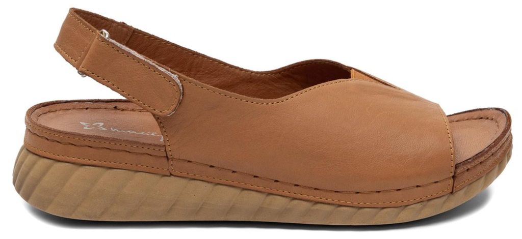 Damen Sandalen L763329001 aus Naturleder, Farbe Braun, für den Sommer
