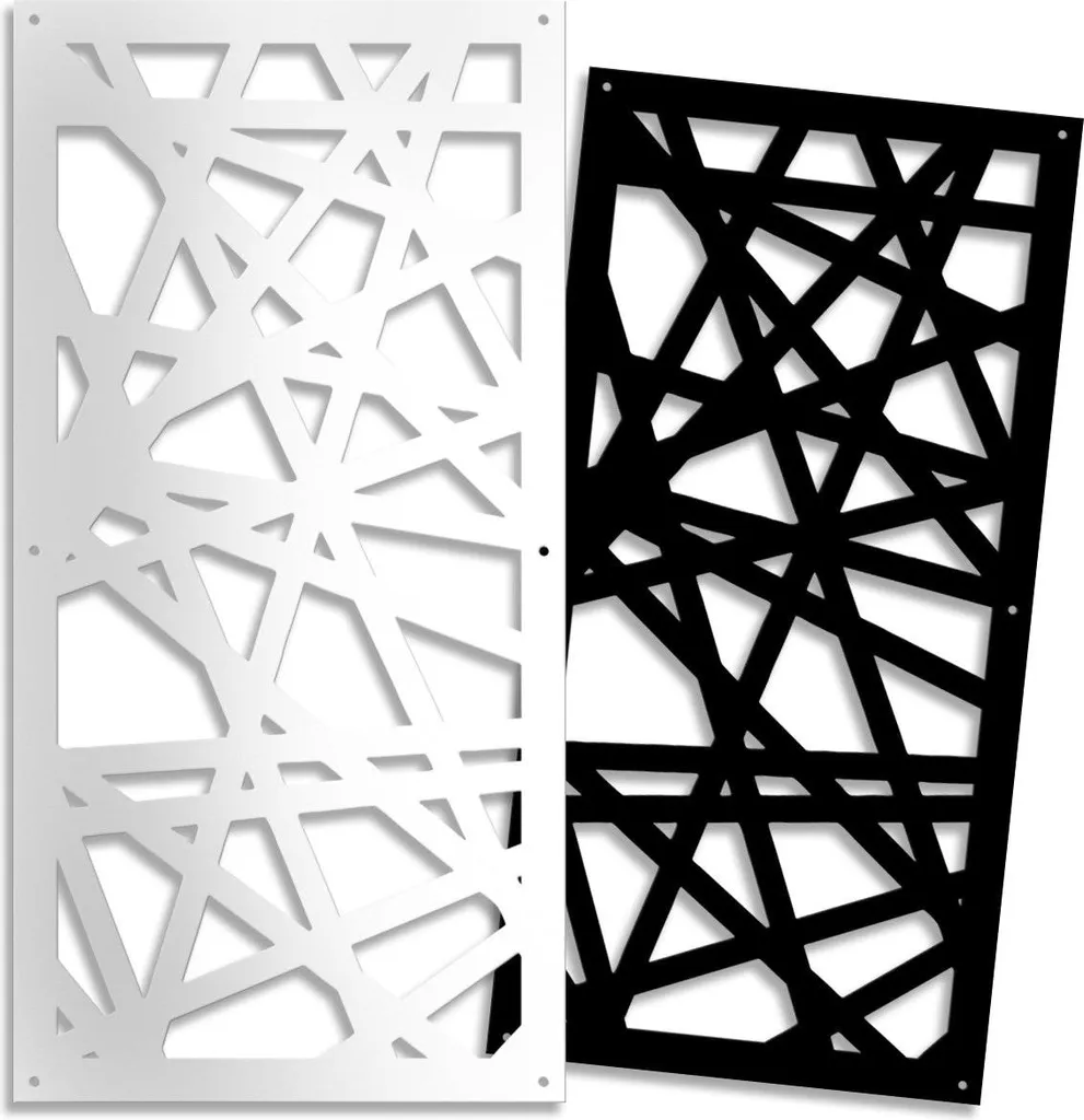 Pannello Architetturale DIAGONAL MEDIUM 10mm PVC Bianco 50x150