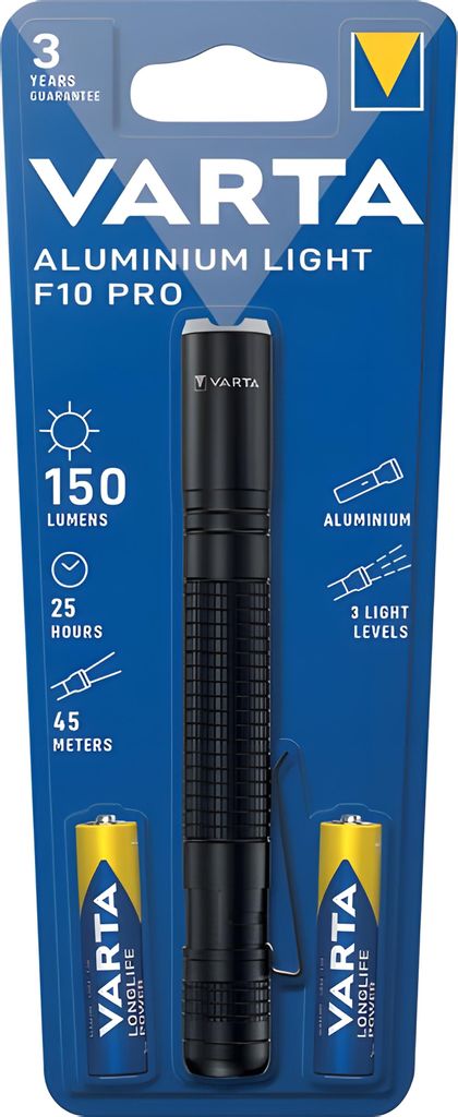 Varta Taschenlampe Aluminium Light F10 Pro          2AAA Image du produit 