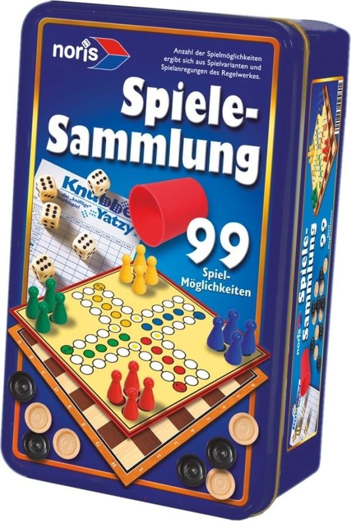 NORIS Games 99 collezione di giochi in scatola di metallo Immagine del prodotto 