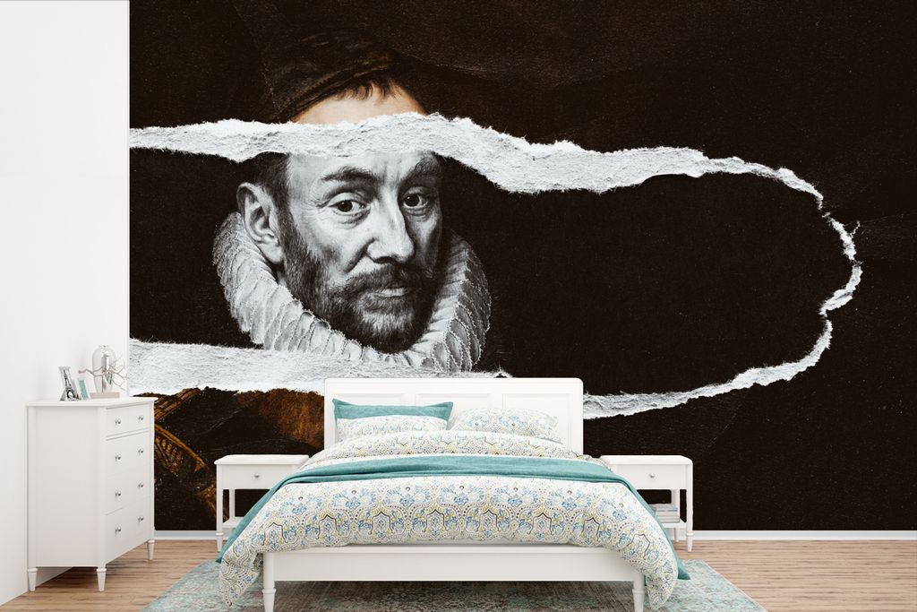 MuchoWow Fototapete für Wohnzimmer oder Schlafzimmer Wandtapete Vinyl Motivtapete Wilhelm von Oranien - Alte Meister - Adriaen Thomasz - 390x260...
