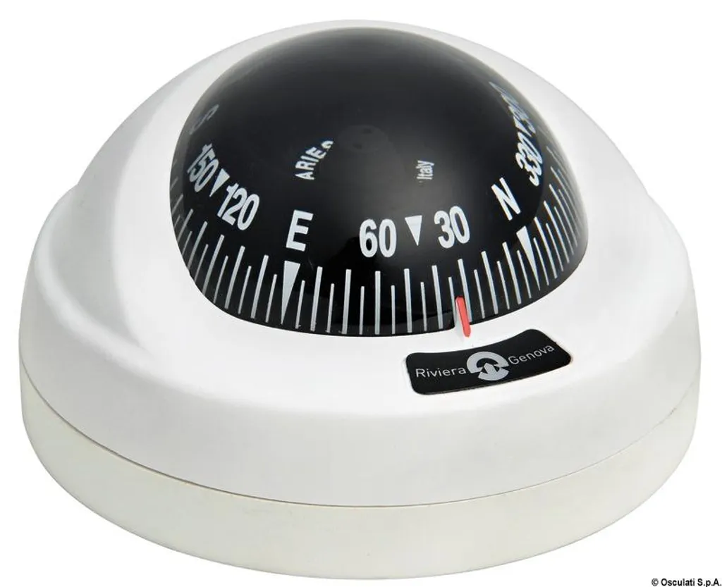 Boussole Marine RIVIERA Aries Haute Visibilité Noir et Blanc Etanche 1pc