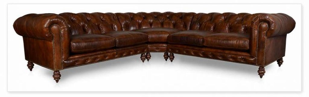 Chesterfield Ecksofa Sofa Couch Ledersofa Polster Eck Couch Garnitur Design #338