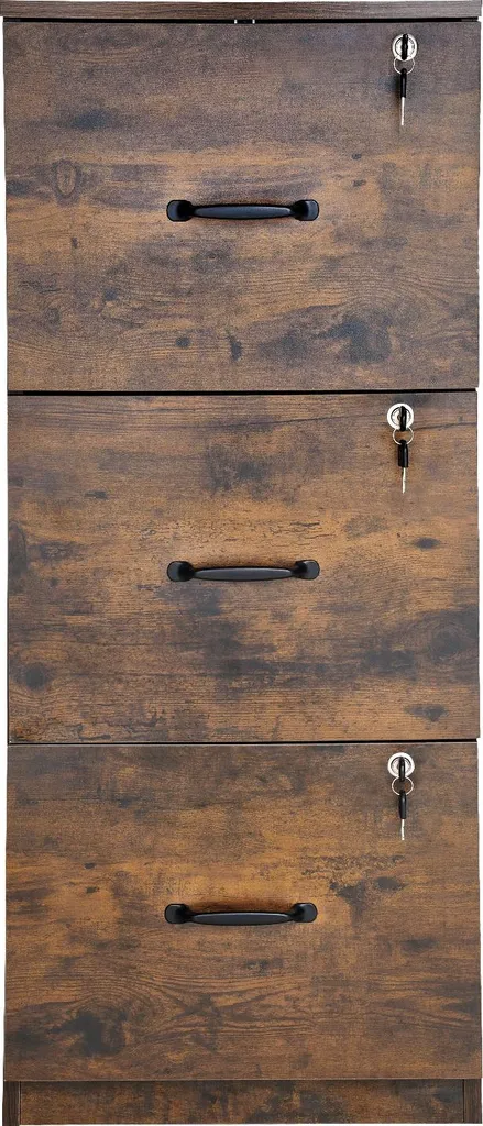 Sécurisez vos documents avec cette armoire 3 tiroirs à serrure acier