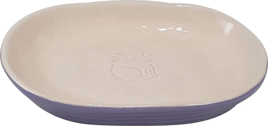 Nobby Katzen Keramik Schale "Jada" flieder/creme; 16 x 12 x 2,5 cm, 0,10 l