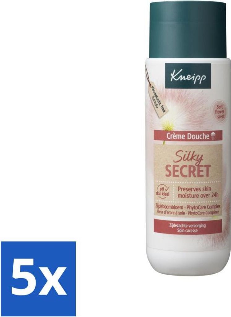 Kneipp - Duschcreme - Seidiges Geheimnis - 200 ml - Vorteilspack - 5 Stücke
