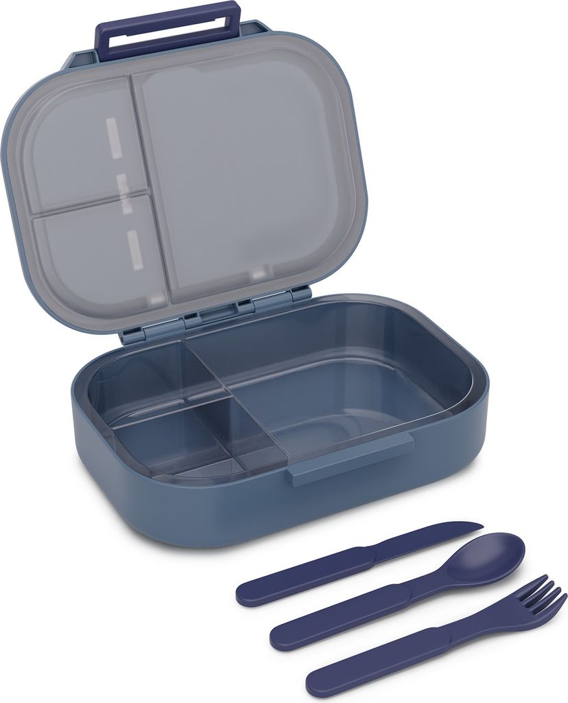 Klarstein Bunko, svačinový box, 3 přihrádky, 3dílný příbor Obrázek produktu 