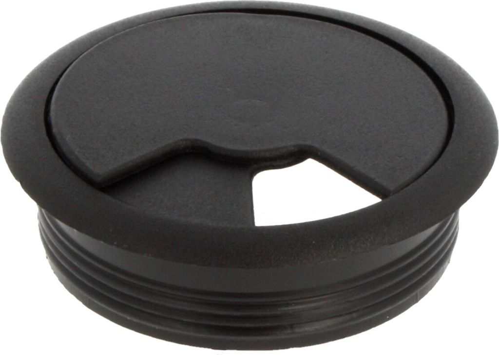 Kabeldurchlass Kabeldurchführung Schreibtisch Kabelhilfe Schwarz Einlass-ø 60mm