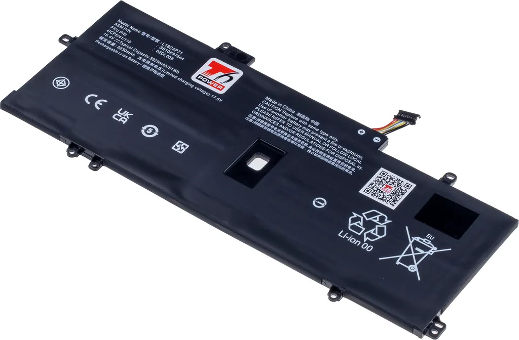 Batteria T6 Power Lenovo ThinkPad X1 Yoga Gen 5th 51Wh 3325mAh Nera