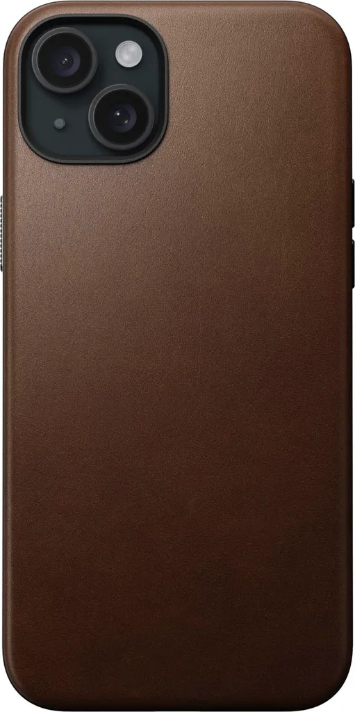 Coque Nomad Modern Leather Case pour iPhone 15 Plus - Cuir Brun Horween