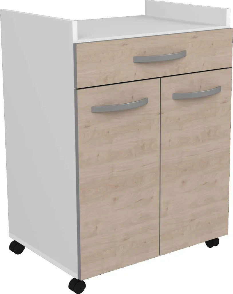 Server Mobiletto 60 cm Rovere per Case Vacanza | 1 Anta 1 Cassetto