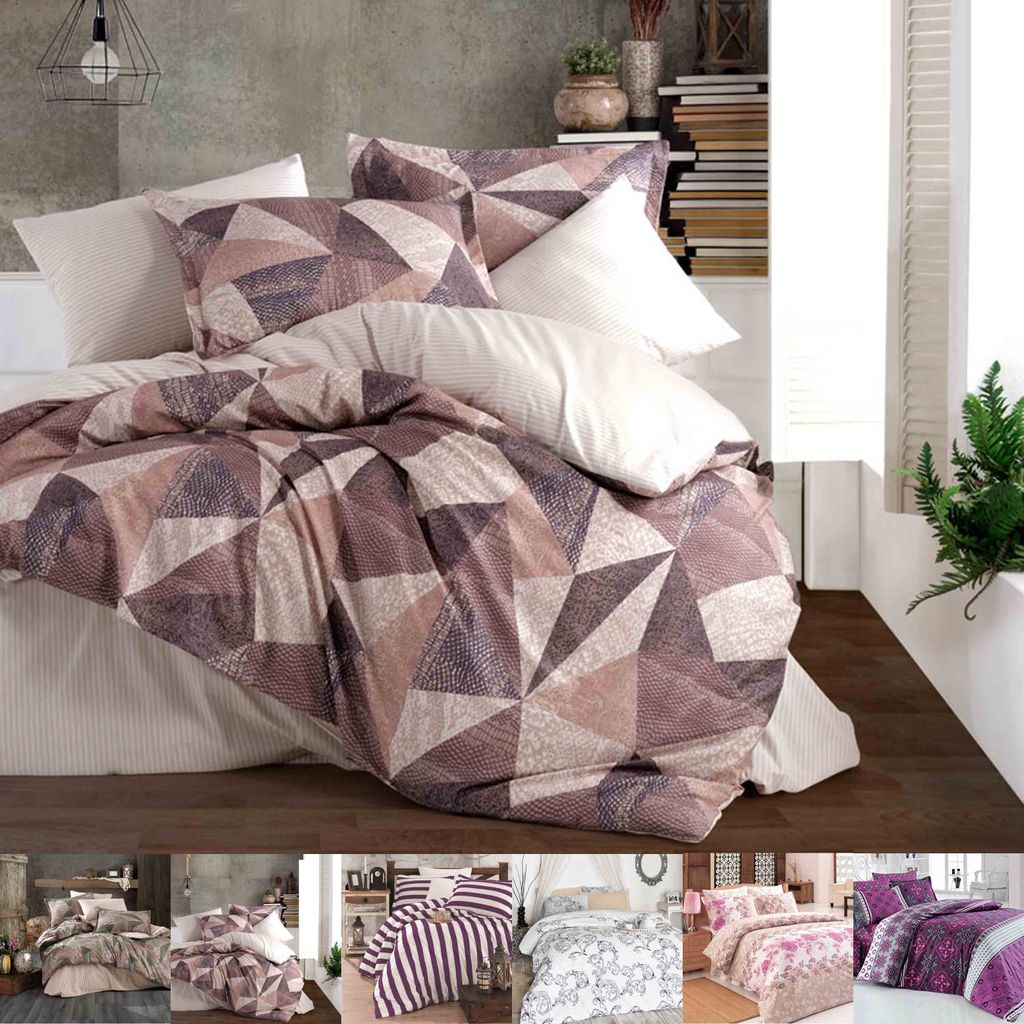 Bettwäsche, 6tlg , 135x200cm #DORA ROT Produktbild 