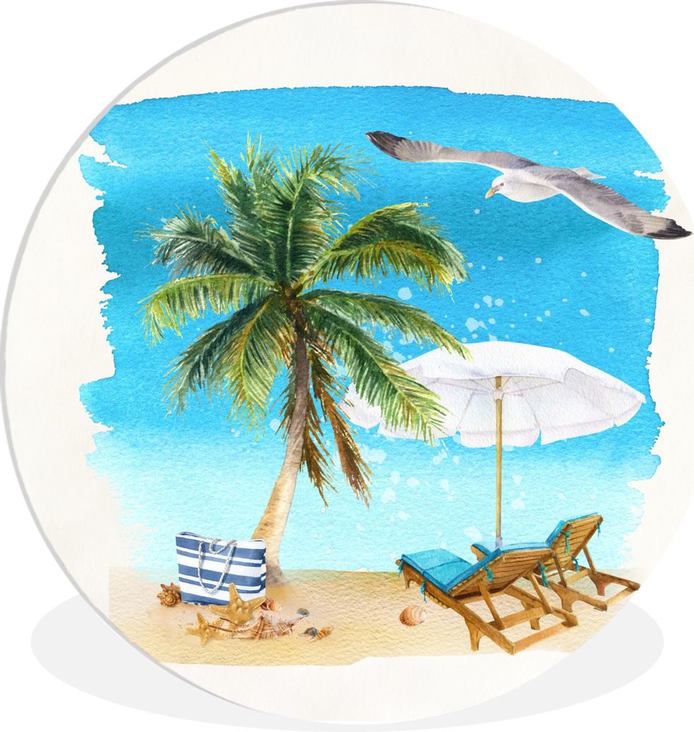 MuchoWow - Wand-Kreis - Wohnzimmer - Bild - Runde - Wanddeko - Dibond - Kunstdrucke