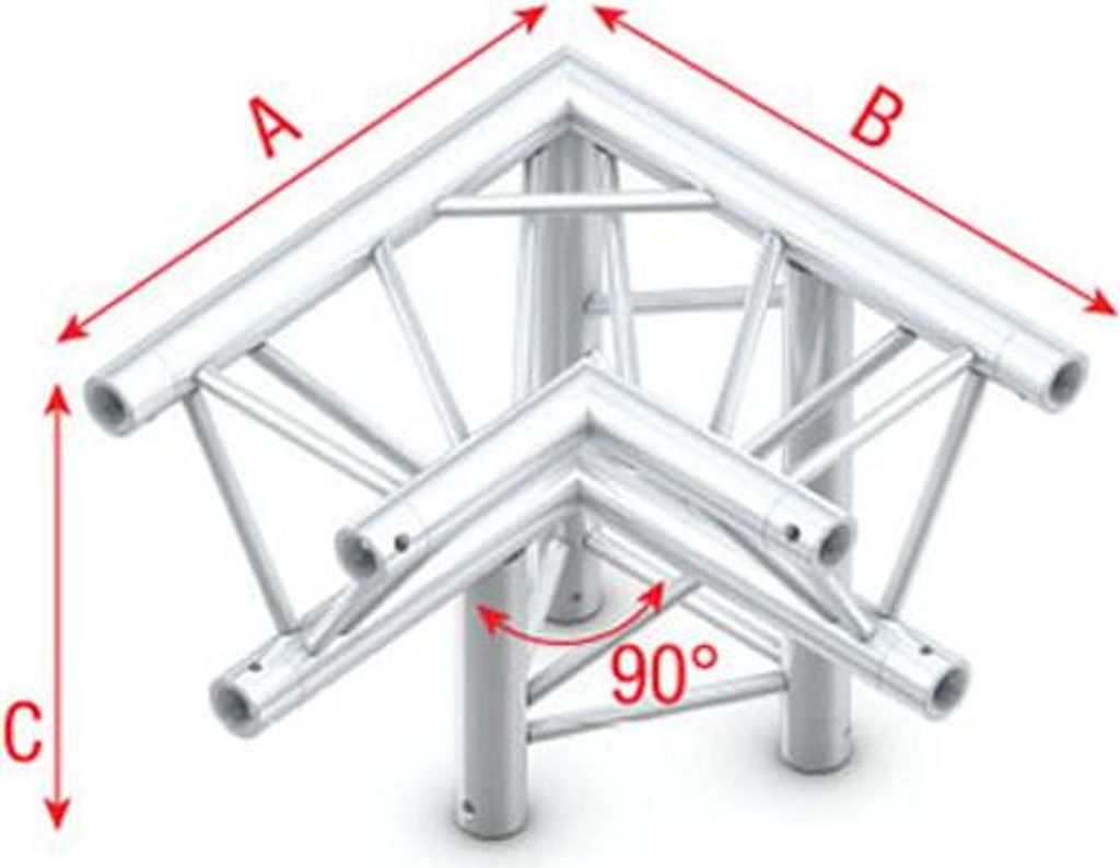 Milos Pro-30 Triangle F Truss - Corner down right - apex down ALF33 - 90° corner - F