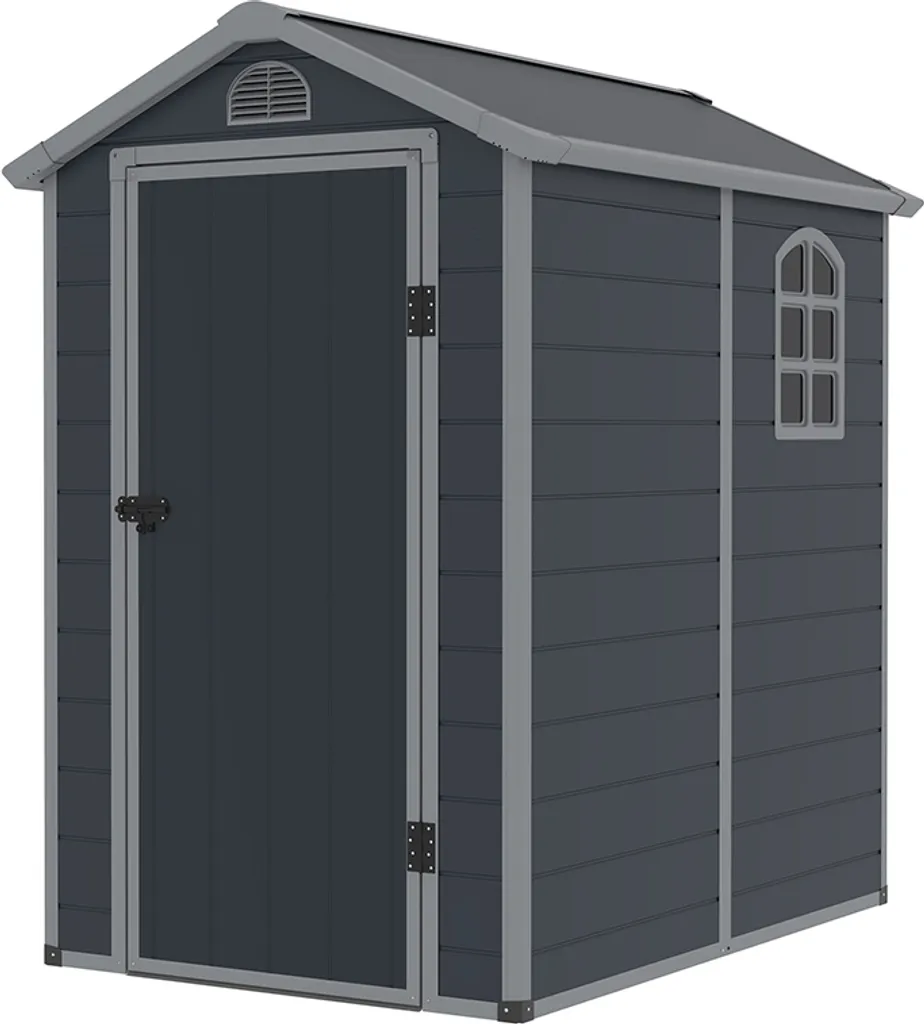 Abri de Jardin Polypropylène Anthracite Westmann avec Double Porte L