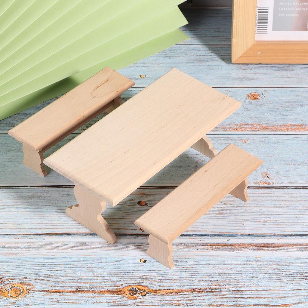 1/12 casa delle bambole in miniatura legno mobili tavolo Immagine del prodotto 