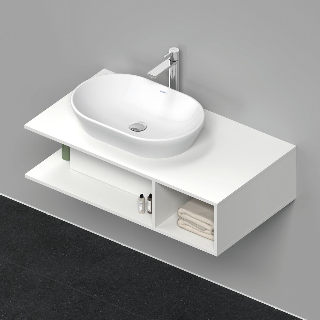 Duravit D-Neo Konsolenwaschtischunterbau wandhängend, 1000x260x550mm, 1 offenes Fach seitlich rechts, DE492901818