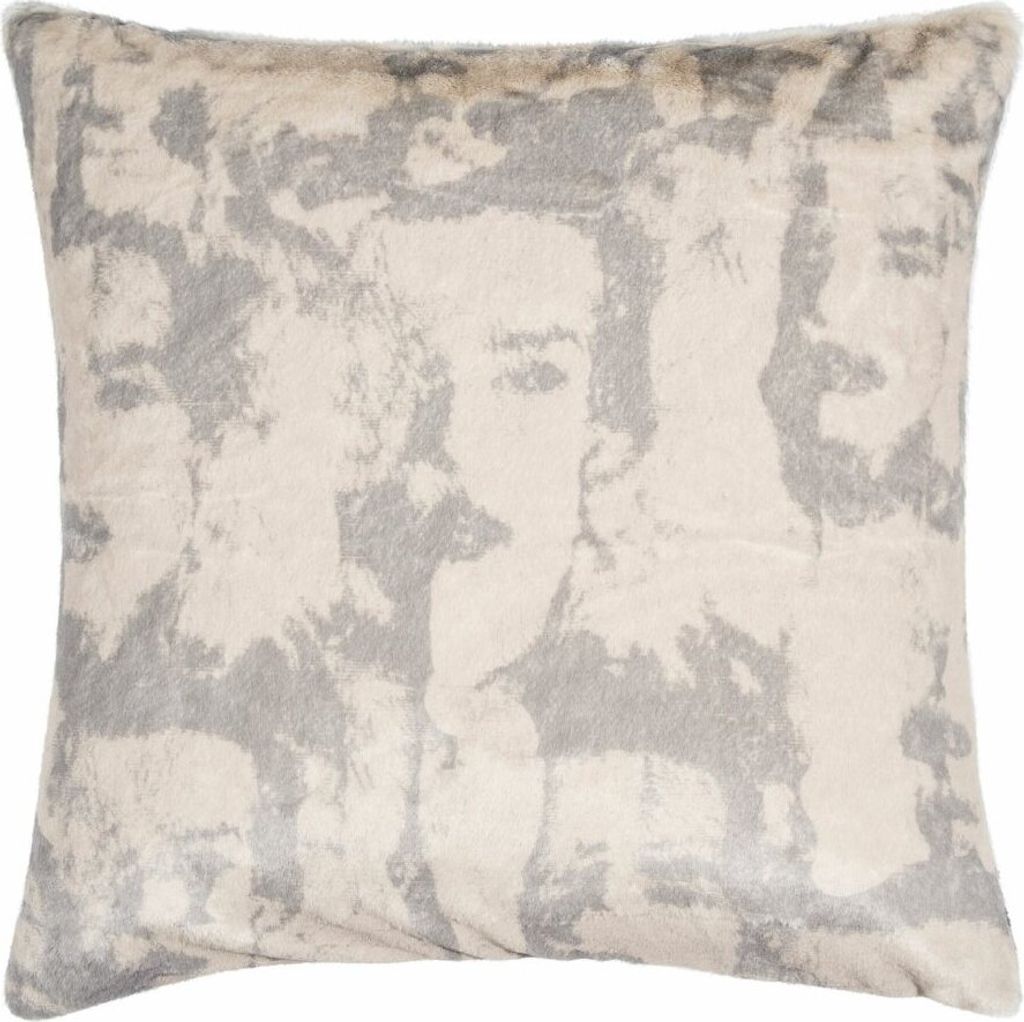 pad concept Kissenhülle Fashion beige 60 x 60 cm Bildmotiv Felloptik und Samt