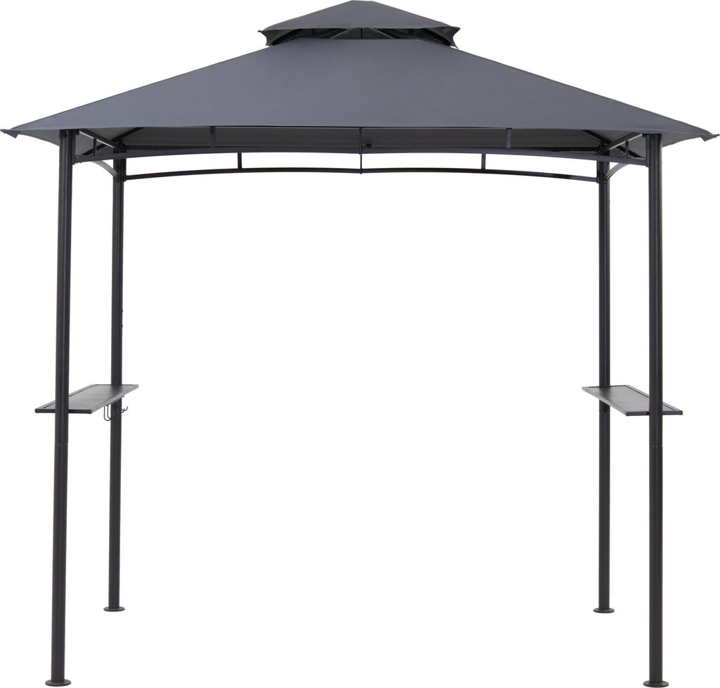 Grasekamp Grillpavillon BBQ 1,5x2,4m inkl. Flammschutzdach grau