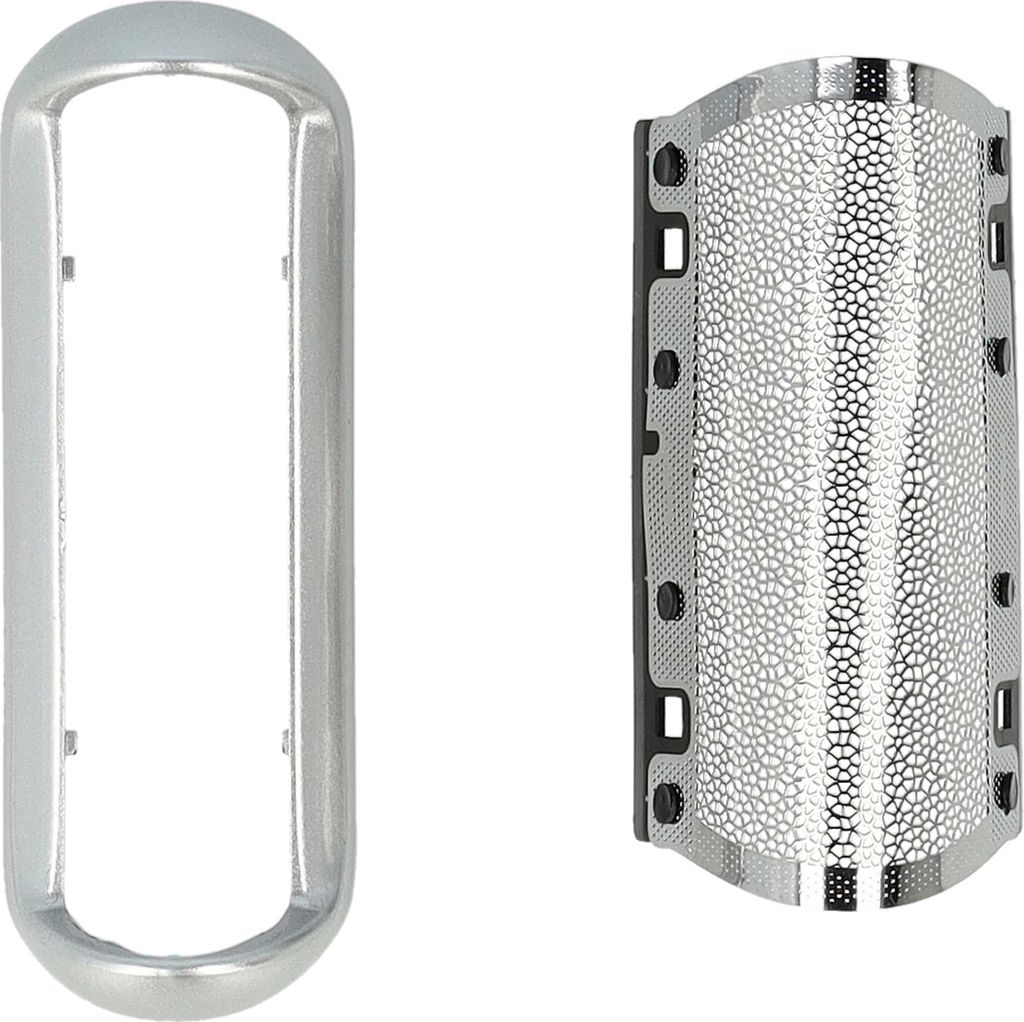 vhbw 1x Scherfolie kompatibel mit Braun Pocket P-80-1, P70-1, P-40, P-90, P-60, P-50, P-80, P-70 Elektrorasierer + Rahmen, silber