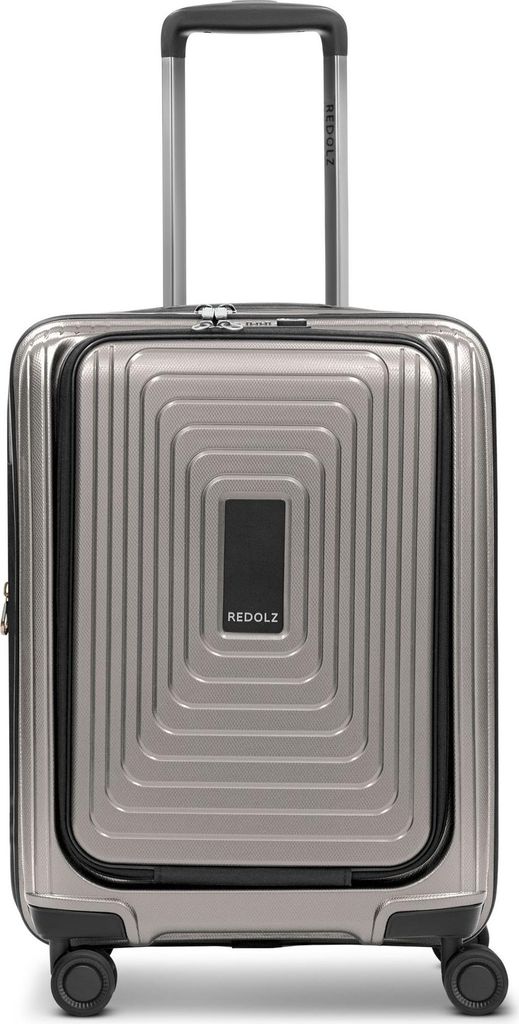 REDOLZ mit Laptopfach Essentials 14 Trolley ( Exp. With Front Pocket ) Coffee Grey Metallic taupe 54cm